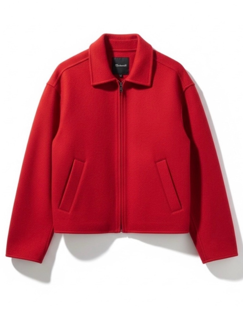 Madewell Red Zip-Up Bomber Jacket